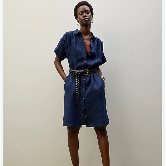 J. Crew Dresses & Skirts - J. Crew Relaxed Fit Short Sleeve Baird Mcnutt Irish Linen Shirtdress